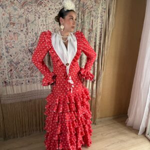 TRAJE DE FLAMENCA GERANIO
